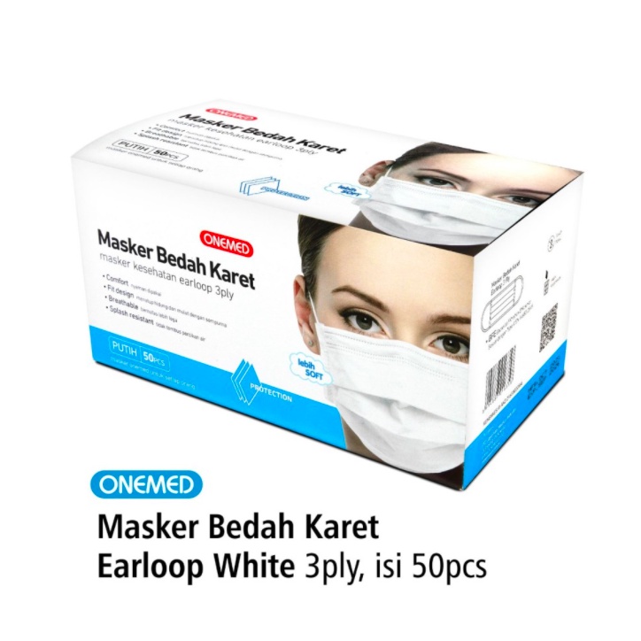 Masker Onemed Supersoft Putih Masker Medis Putih Super Soft