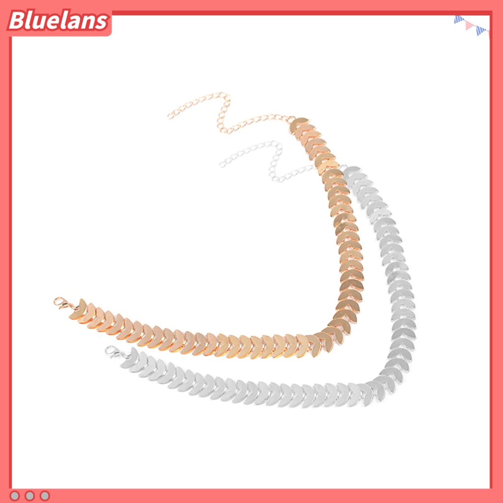 Bluelans Choker Leaf Design Collar Chain Alloy Punk Women Choker Necklace Jewelry