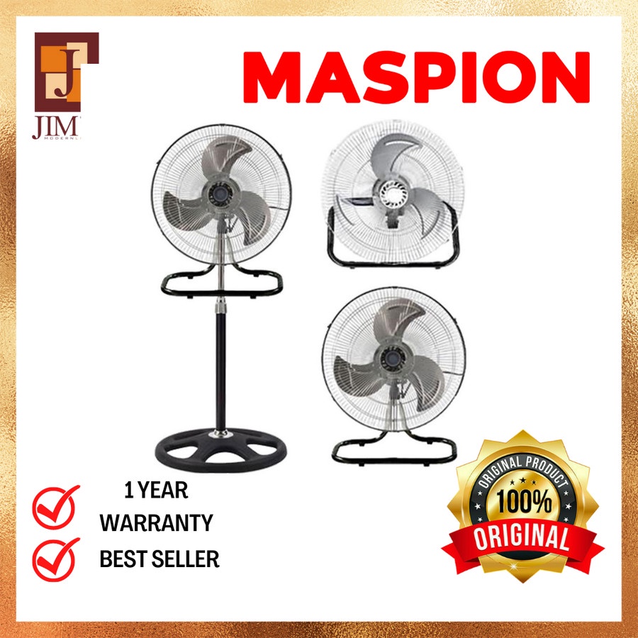 MASPION KIPAS ANGIN BERDIRI PW451 3IN1 STAND,WALL&DESK