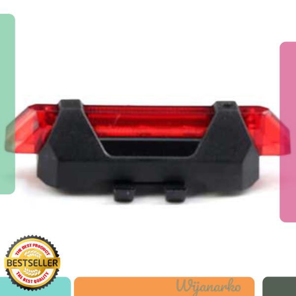 Defensor Lampu Sepeda 5 LED Taillight Rechargeable - 410-28