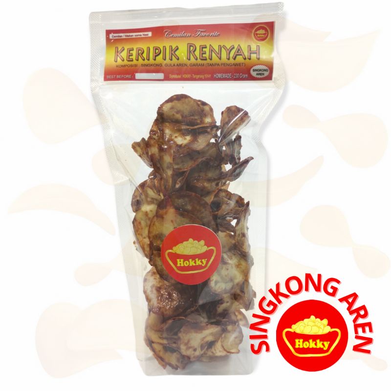 

KERIPIK RENYAH SINGKONG AREN ' HOKKY ' 230g