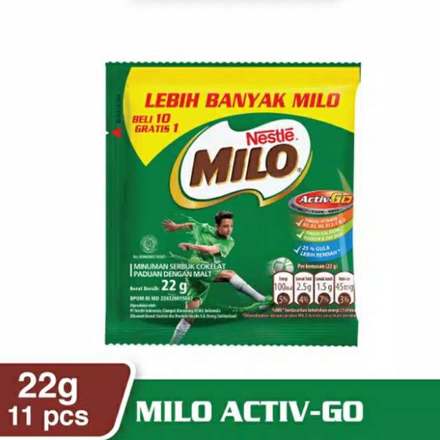 

Milo Activ-Go Sachet 22gr [ RENCENG ]