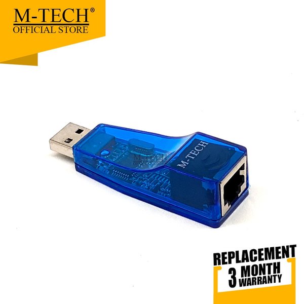 USB LAN USB 2.0 RJ45 Ethernet Adapter Biru