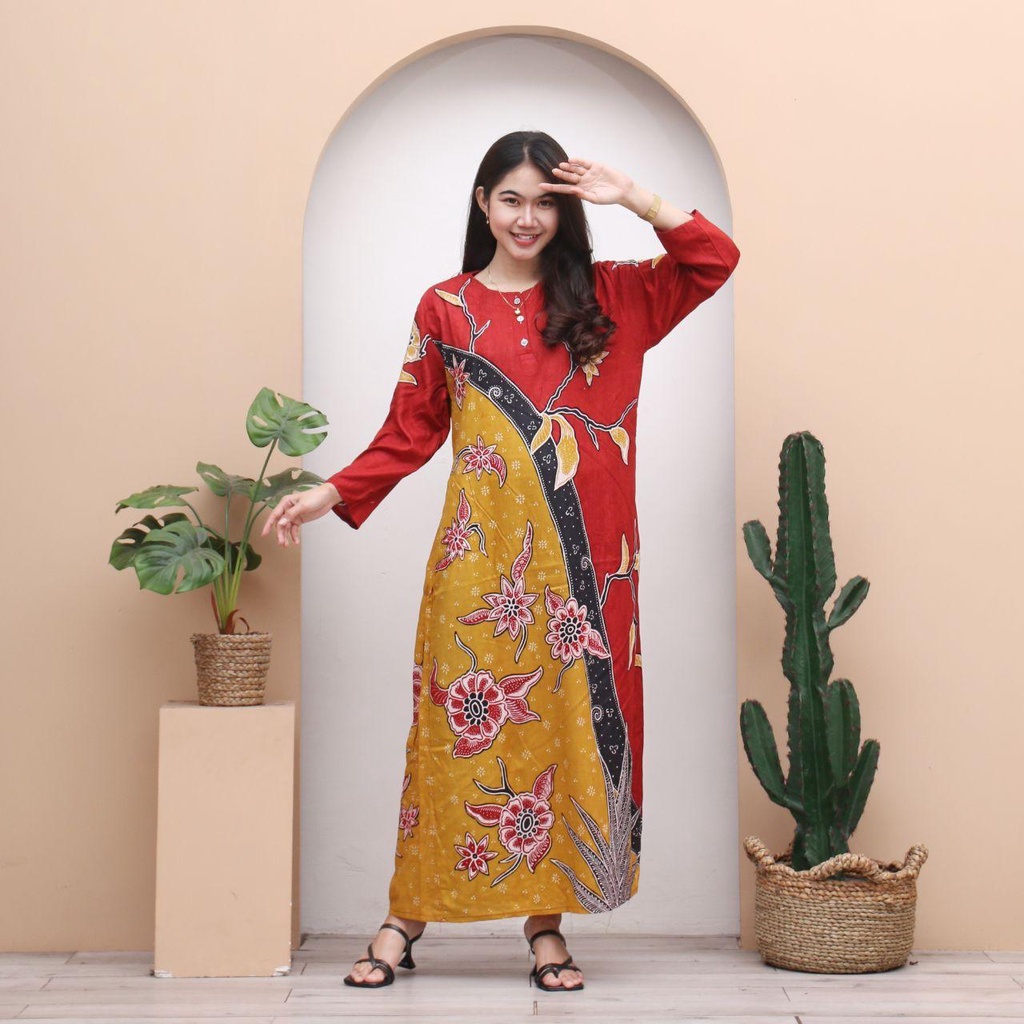 Longdres Batik ARABELLA Daster Panjang Busui Batik Terbaru By GrosirDaster