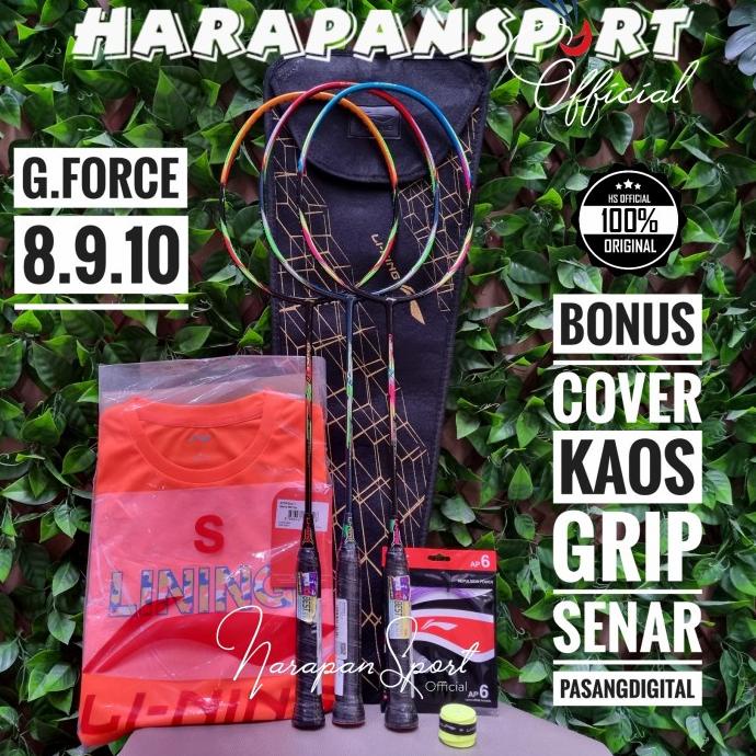 RAKET BADMINTON LINING G FORCE 8 9 10 ORIGINAL 100%