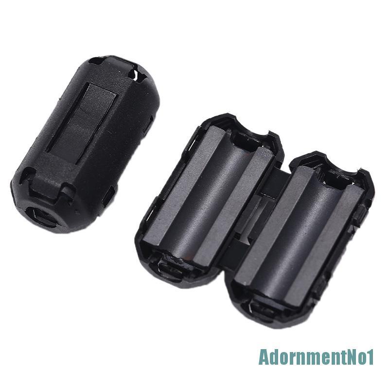 (AdornmentNo1) 2pcs Klip-on Ferrite Core RFI EMI Diameter 5mm Warna Hitam