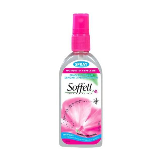 Soffell Spray Bunga Geranium Anti Nyamuk 80ml