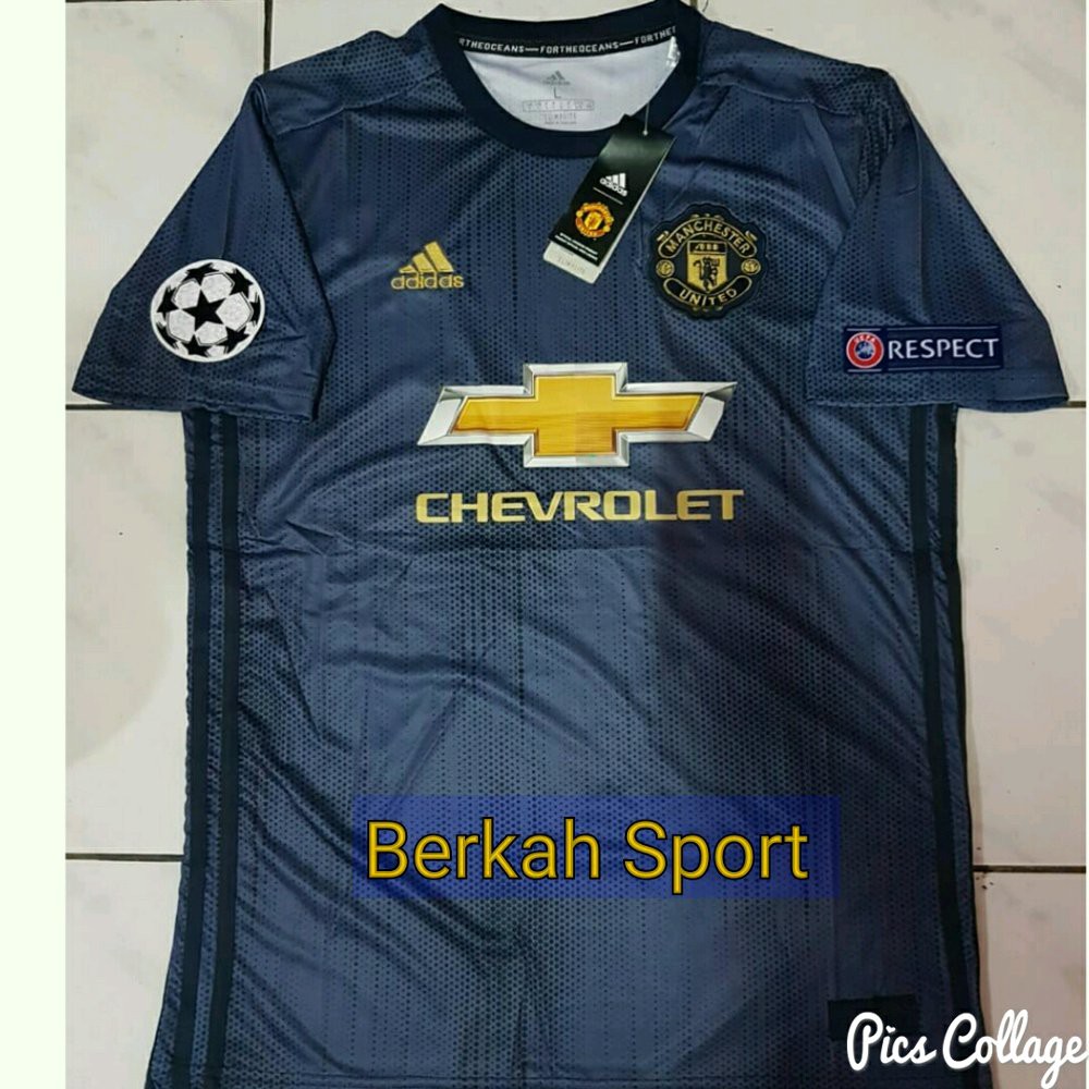 Jual Jersey MU 3rd Full Patch Versi UCL Official Diskon