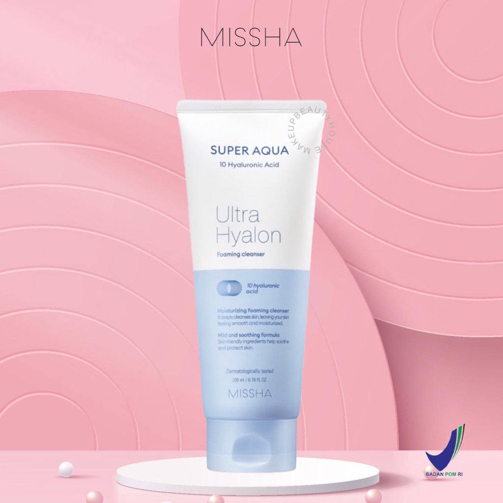 [BPOM] MISSHA Super Aqua Ultra Hyalron Cleansing Foam 200ml