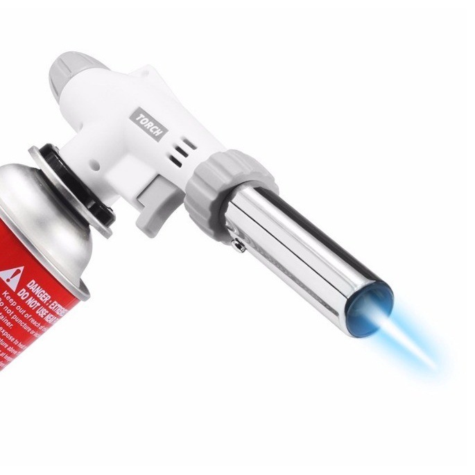 PAKET HEMAT SET Flame Gun Plus Tabung Gas Kaleng Untuk Torch LAS / BBQ