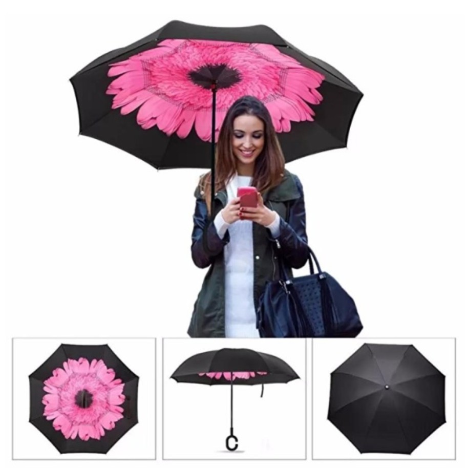 Banting Harga Payung Terbalik Reverse Umbrella With C Handle 87weD7HZZEAEz
