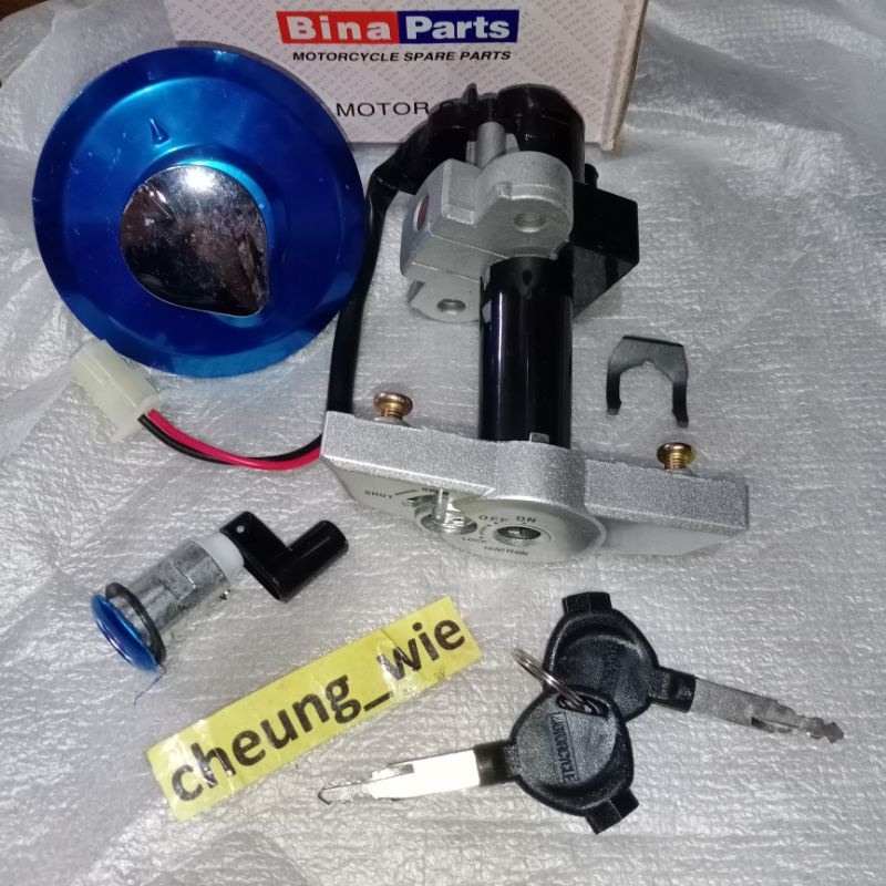 kunci kontak assy set dan tutup tangki + kunci jok honda cb150r streetfire old gen1 tahun 2012-2014