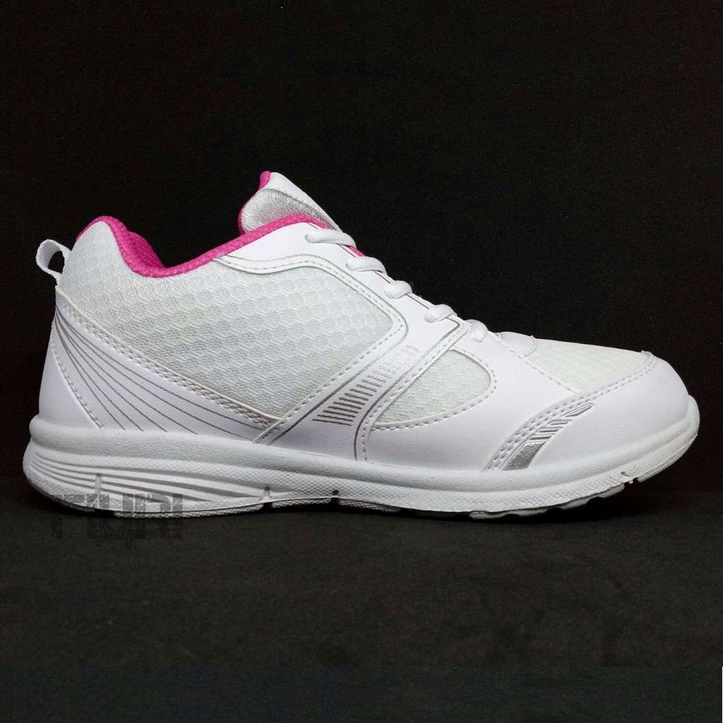 FIURI - Pro ATT Original - LGP 680 Putih Pink 37-40 - Sepatu Kets Sneakers Wanita - Sepatu Olahraga Sport Wanita - Sepatu Casual - Sepatu Jogging Lari Fitness Gym Senam Wanita - Sepatu Anak Perempuan Cewek -Sepatu Sekolah Bertali SD SMP SMA