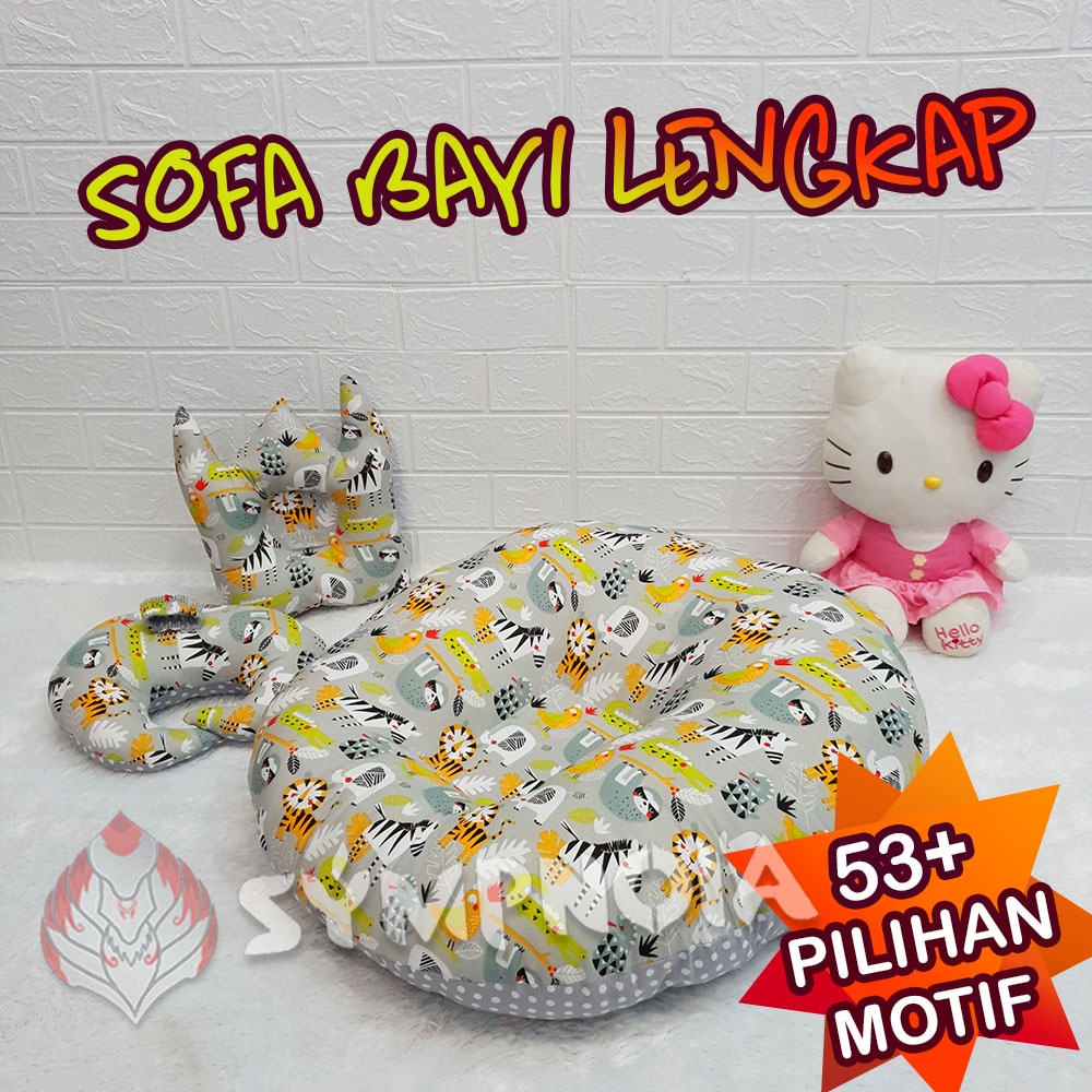 [ PAKET KOMPLIT ] Sofa Bayi , Bantal Peyang &amp; Bantal DOT