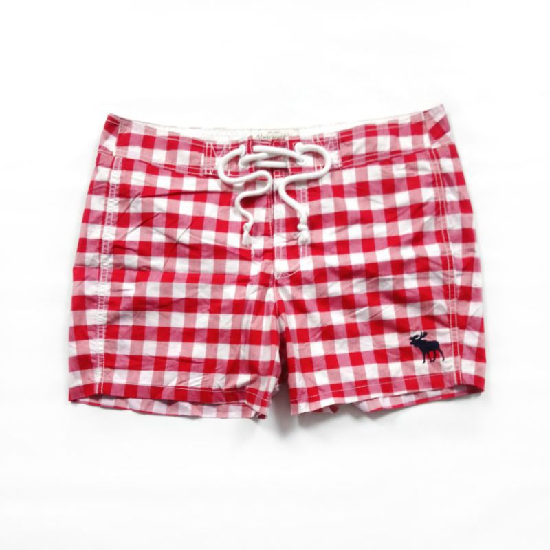 celana pantai renang Abercrombie & Fitch ORIGINAL Boardshort surf swimtrunk redk