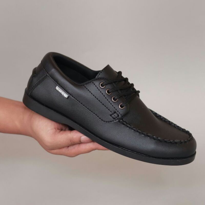 CERIS X OREGON BLACK - SepatuFormal Pantofel pria Resmi Formal Hitam Tali Kulit Syntetis Casual Kasual Kantor Kuliah Gereja Pesta Kondangan Kerja PNS Guru - Sepatu Formal Pria Terbaru Murah Terlaris