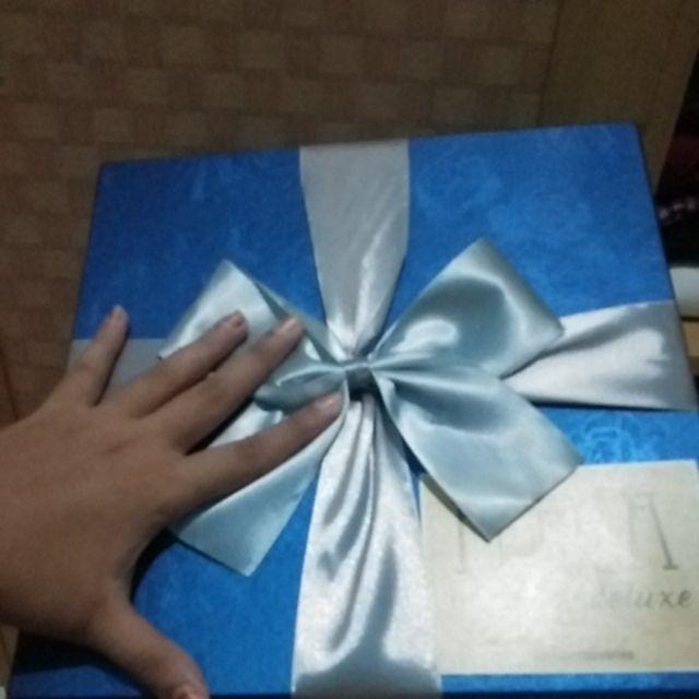 Giftset Handuk Fleca Deluxe Hamper 70x135 Ready Couple Kado Pernikahan Towel Mandi Hantaran Lamaran