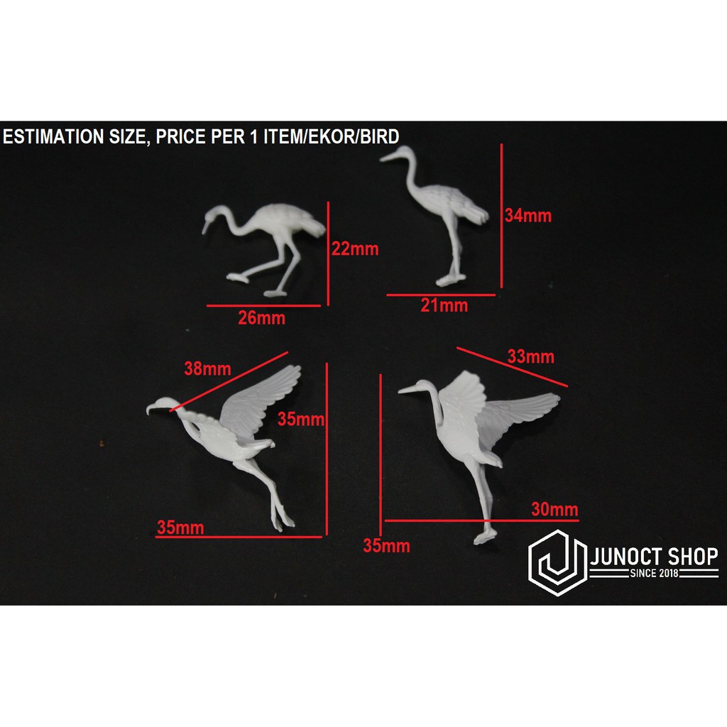 HEWAN FIGURE BURUNG BANGAU ANGSA PUTIH - DIORAMA MAKET MINIATUR 1:25 F G H SCALE