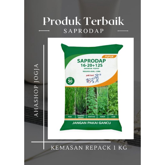 Repack Pupuk SAPRODAP 16-20-12S 1 kg Pak Tani SAPROTAN UTAMA AMONIUM PHOSPAT AMOPHOS / SS Amophos 1k