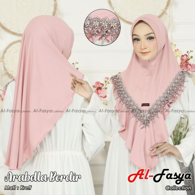 ORI ALFASYA HIJAB KHIMAR ARABELLA PRADA MAWADAH RENDA PLISKET PREMIUM ORIGINAL AL FASYA AL FAJRIL JI