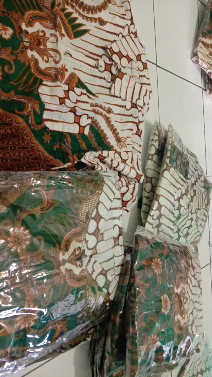 Batik Couple Keluarga Sania Ruffle Ori Ndoro Jowi Dnt Motif Merpati Hijau