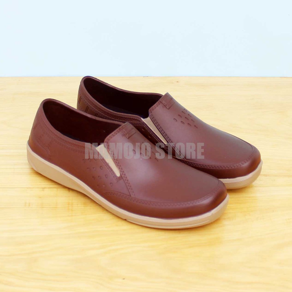 OBRAL Sepatu Slip On Pria Full Karet - Slip on Pria Karet – Sepatu Elastis- Sepatu Slop Pria AWK 557