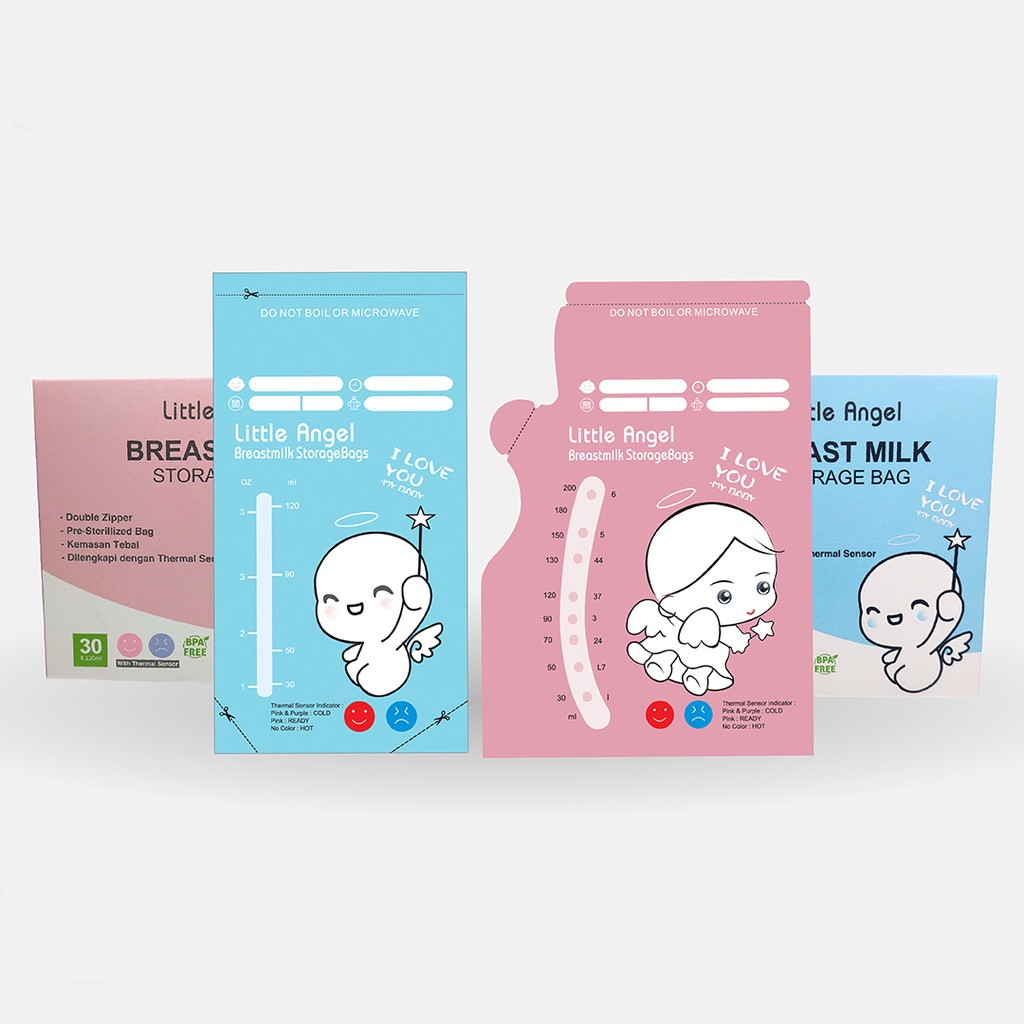 KANTONG ASI SUSU BAYI 120ml BABY BREAST MILK Storage Bag Sensor Thermal ASIP 30pcs