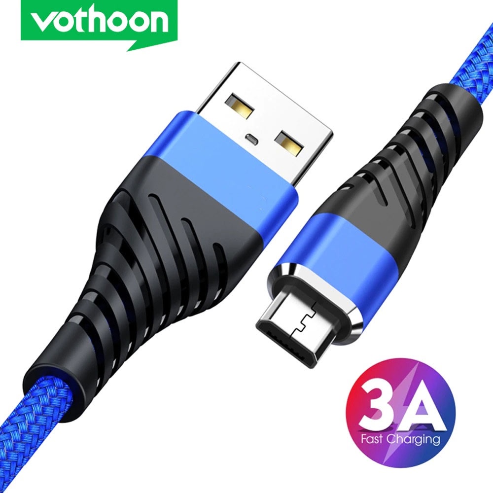 G8i vothoon kabel charger micro usb fast charging 3a 1 meter - vn01 - black Or-i