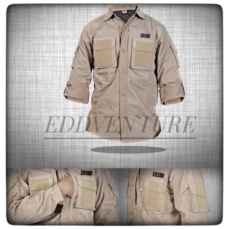 KEMEJA TACTICAL DRONE KHAKI / KEMEJA TACTICAL DRONE CREAM / KEMEJA TACTICAL KASUAL / KEMEJA OUTDOOR / KEMEJA KERJA LAPANGAN