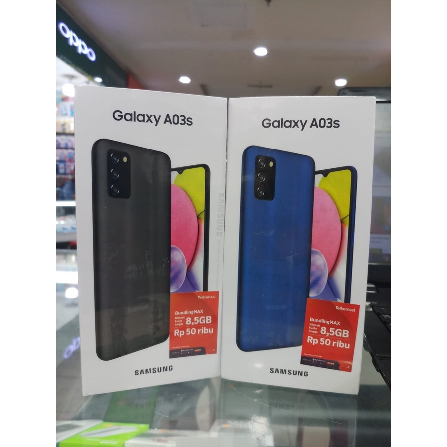 Samsung Galaxy A03s 4/64 - Ram 4GB Rom 64GB - Baru - Garansi Resmi - Black - Blue - White