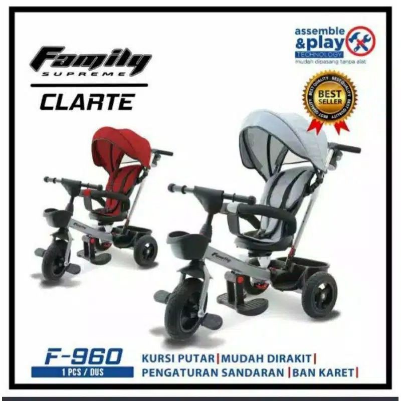 Sepeda Anak Roda Tiga Merk Family Supreme F-960 Clarte