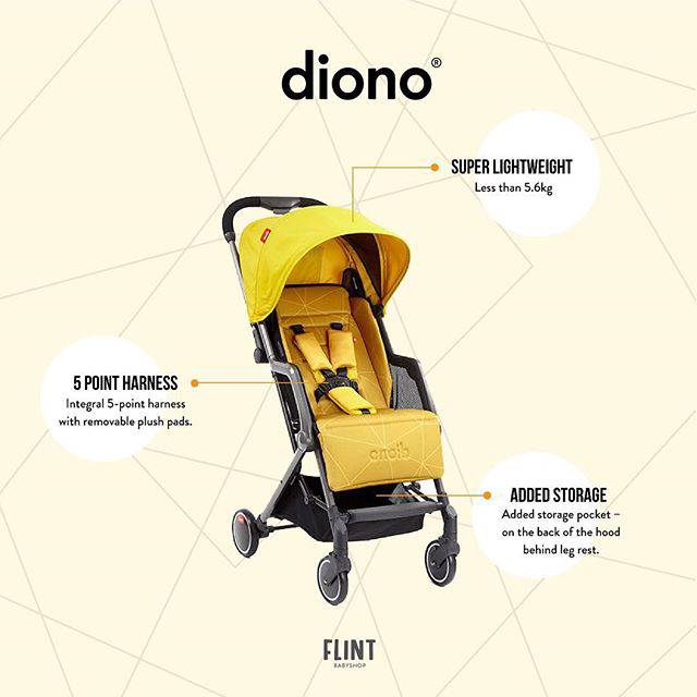 Diono stroller cabin size tinggal tarik Traverze travel untuk newborn baby bayi anak koper trolley