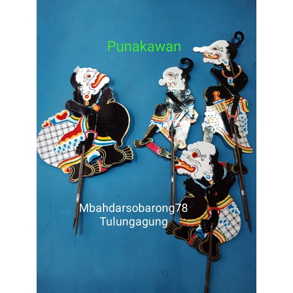 1 SET WAYANG KARTON PUNAKAWAN(Semar,Gareng,Petruk,Bagong)