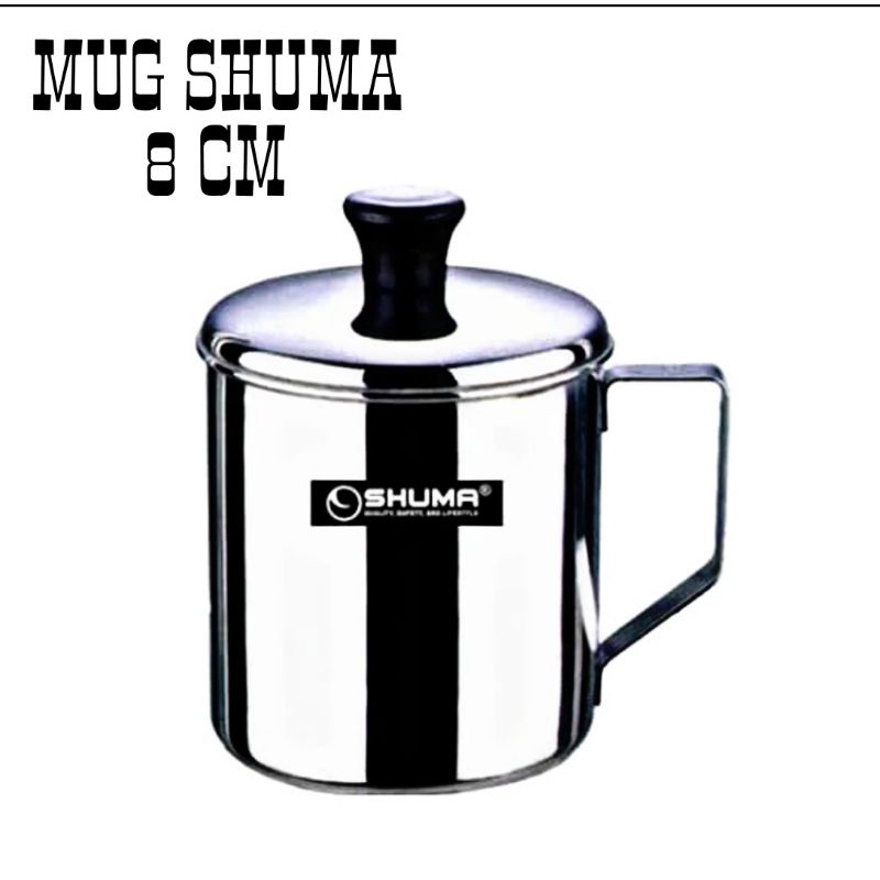 Mug SHUMA 8 CM / Mug Stainless Steel / Cangkir Besi Tebal / gelas stenlis