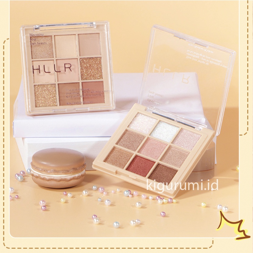 HLLR Korean Eyeshadow Pallete Murah Matte Eyeshadow Palet Waterproof 9 Warna XX058