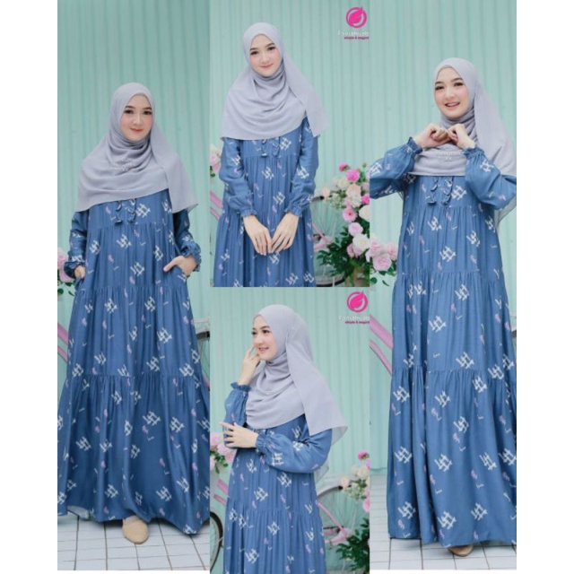 AISA DRESS BY FANIA HIJAB / GAMIS PRINTING / GAMIS RAYON / GAMIS RUFFLE / GAMIS BUSUI / GAMIS MOTIF 