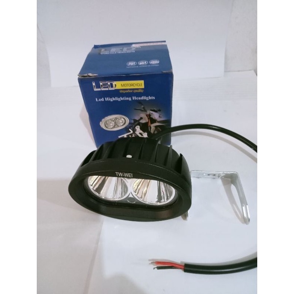 lampu tembak 2 mata/cwl 2 mata teropong 3mode worklight 20watt putih dan kuning