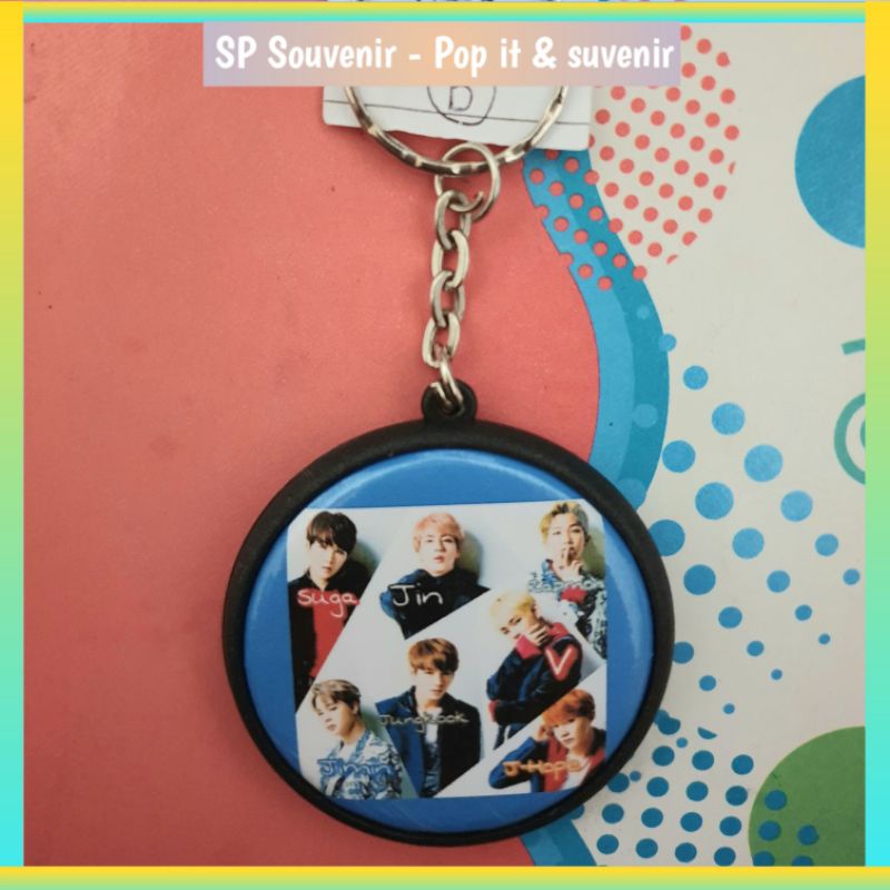 BTS B - Gantungan Kunci Anggota BTS | Ganci Suga Jin RM Jimin Jungkook V J-Hope Dua Sisi