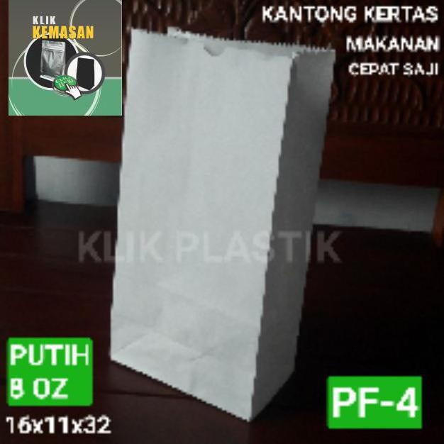 

(TERLARIS) KANTONG MAKANAN 8OZ PUTIH BESAR/TAS KERTAS PAPERBAG PAPER BAG BURGER