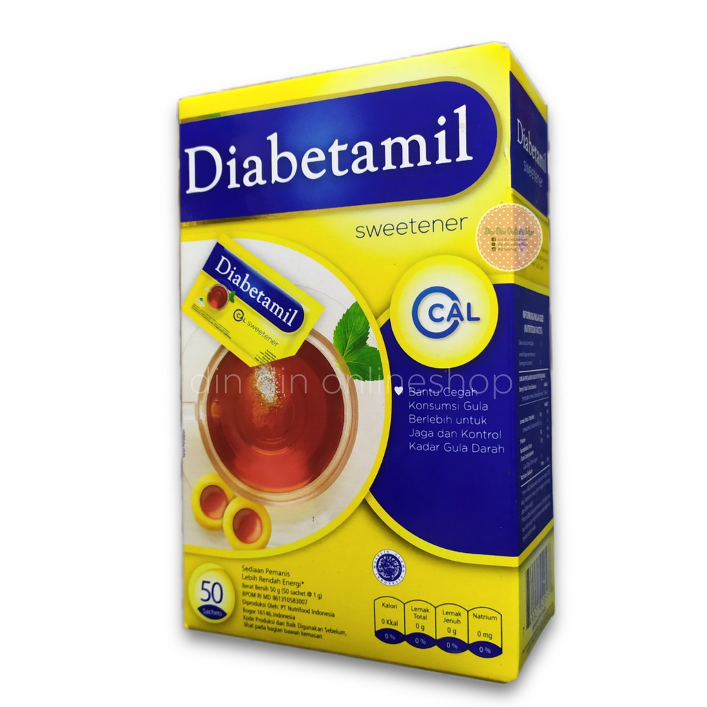 

DIABETAMIL SWEETENER 50 SACHET Pemanis sukralosa gula diet diabetes 0 kkal zero calorie