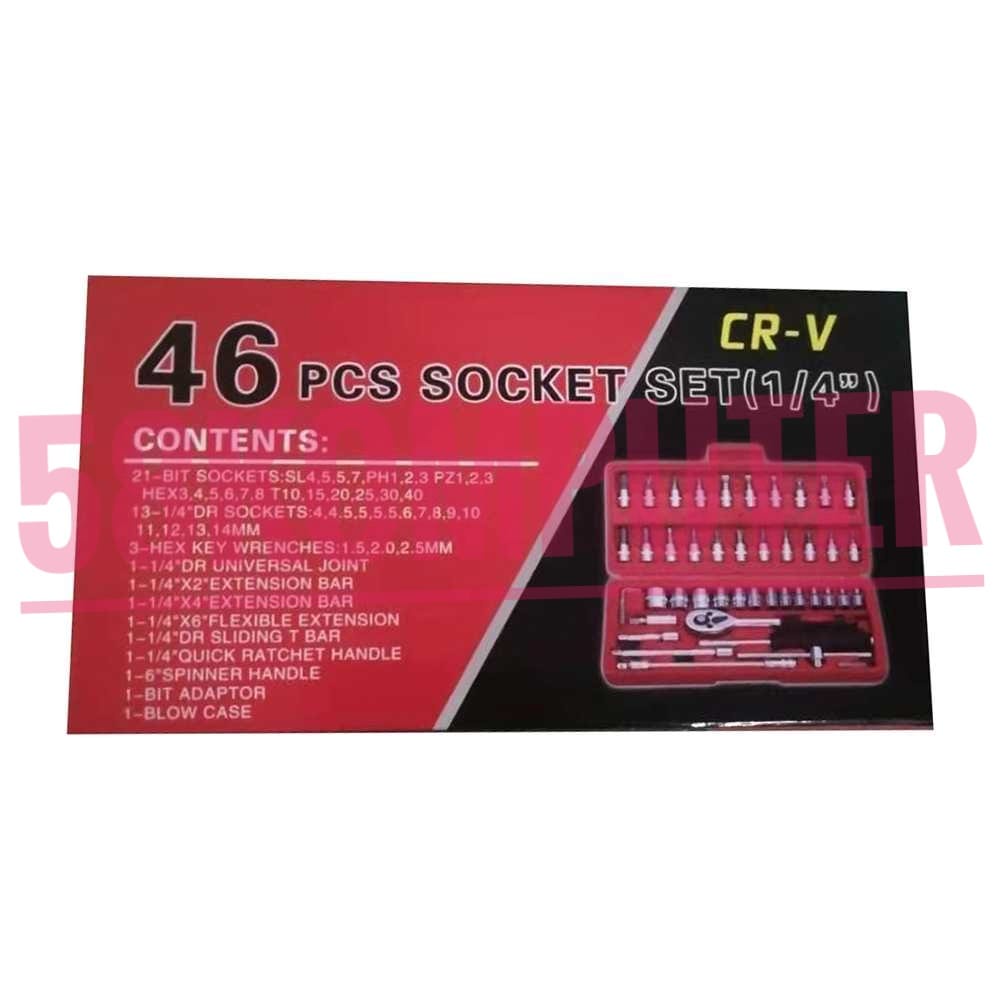 kunci sok kunci shock 46 in 1 Obeng Set Reparasi kunci pas socket universal soket 46 in 1 Kunci pas mobil