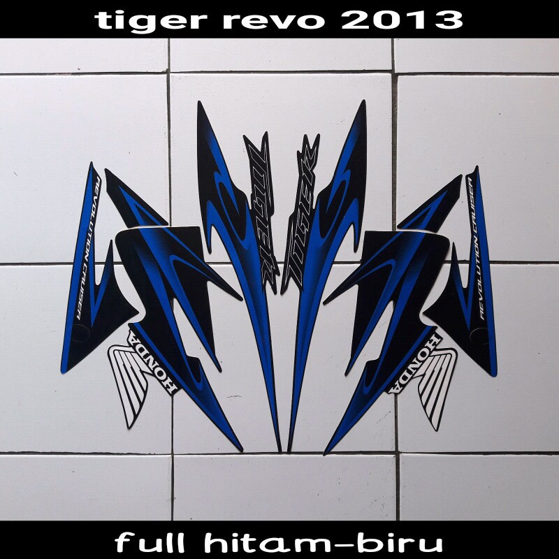 stiker motor tiger revo 2013 full hitam-biru