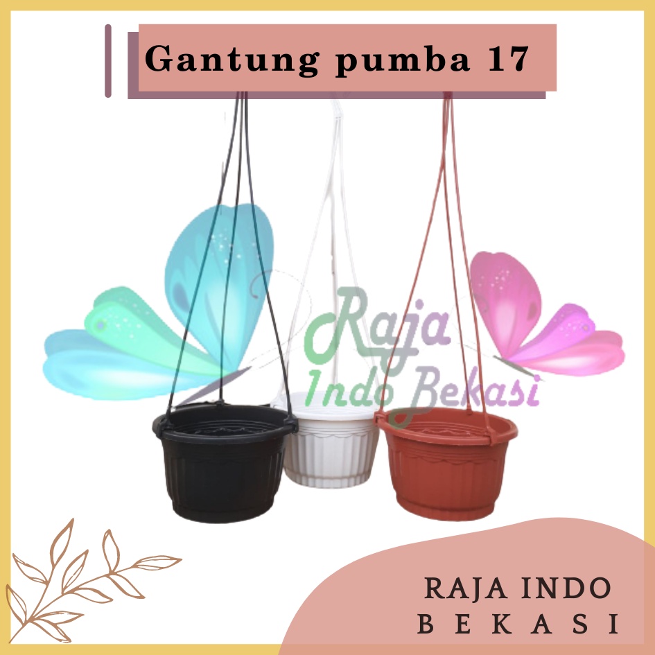 Rajaindobekasi Pot Bunga Gantung Pumba 17 Putih Merah Bata Hitam Pot Gantung Coklat Bagus Pot Gantung Plastik Murah Unik