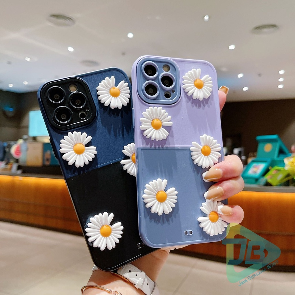 CASE FYP 2IN1 BUNGA DAISY 3D FOR ALL TYPE HANDPHONE OPPO VIVO SAMSUNG REALME XIAOMI INFINIX IPHONE JB5900