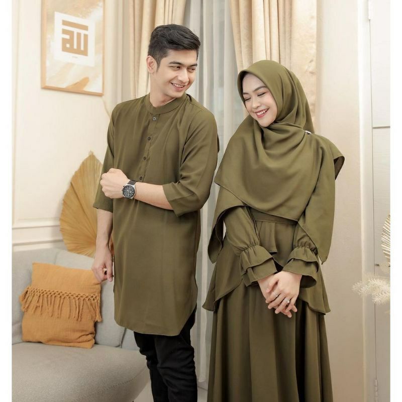 Couple Ricis Set Hijab / couple muslim / gamis couple