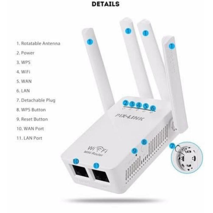 PIX-LINK 300M Wireless Wifi Range Extender Router Repeater AP LV-WR09