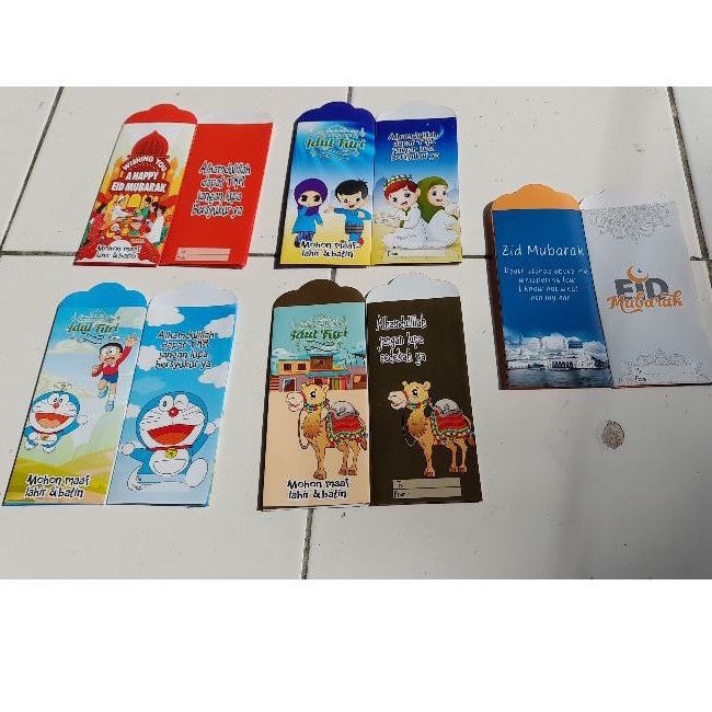 

10pcs Amplop Lebaran Jumbo Panjang Siap Pakai 17x9cm Angpao Amplop Ada Tulisan Dari Ke From To