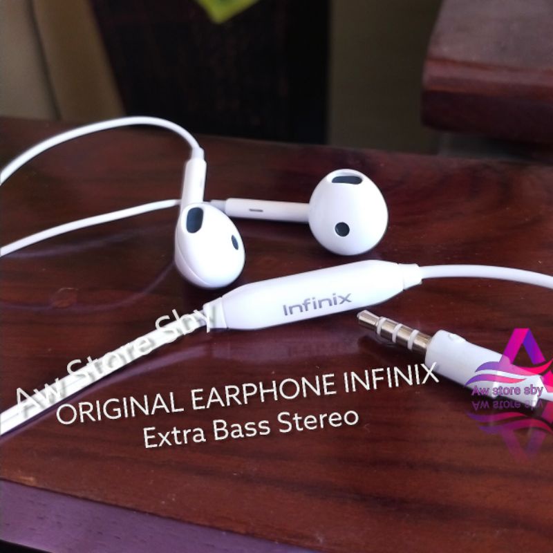 Earphone infinix Extra Bass Steteo Headset infinix smart 5/Note 8/Hot 8/Hot 9 play/Hot 10 play