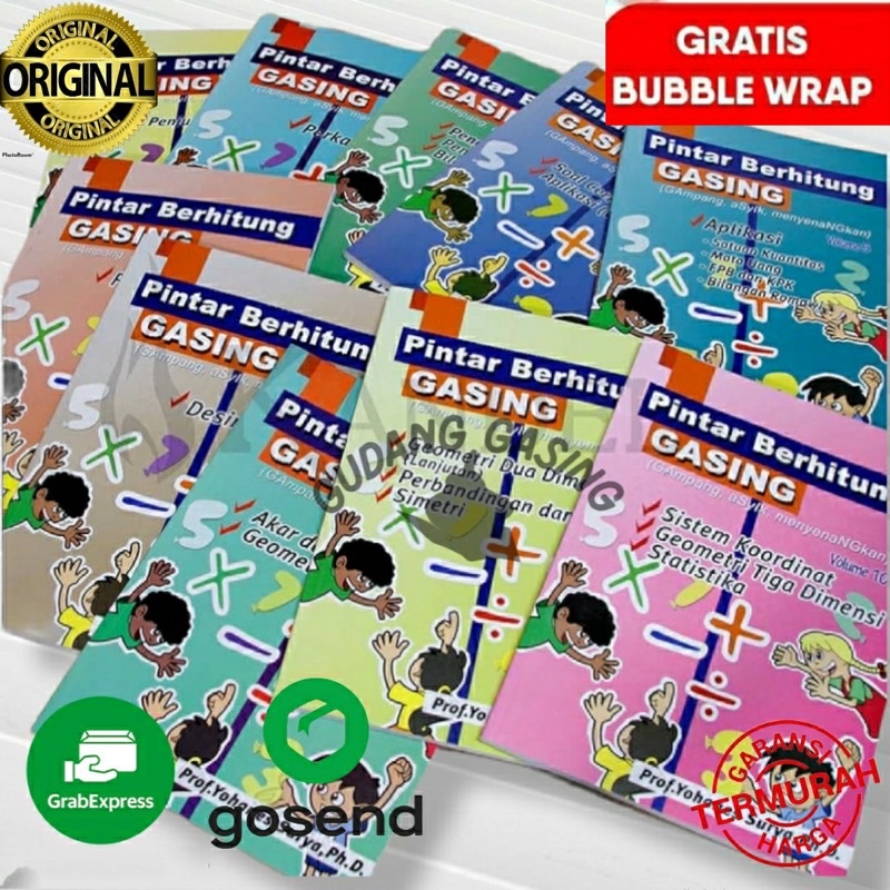 BUKU PINTAR BERHITUNG GASING VOL. 1-10 (FREE BUBLE WRAP) GASING - 1-10 Volume Prof. Yohanes Surya