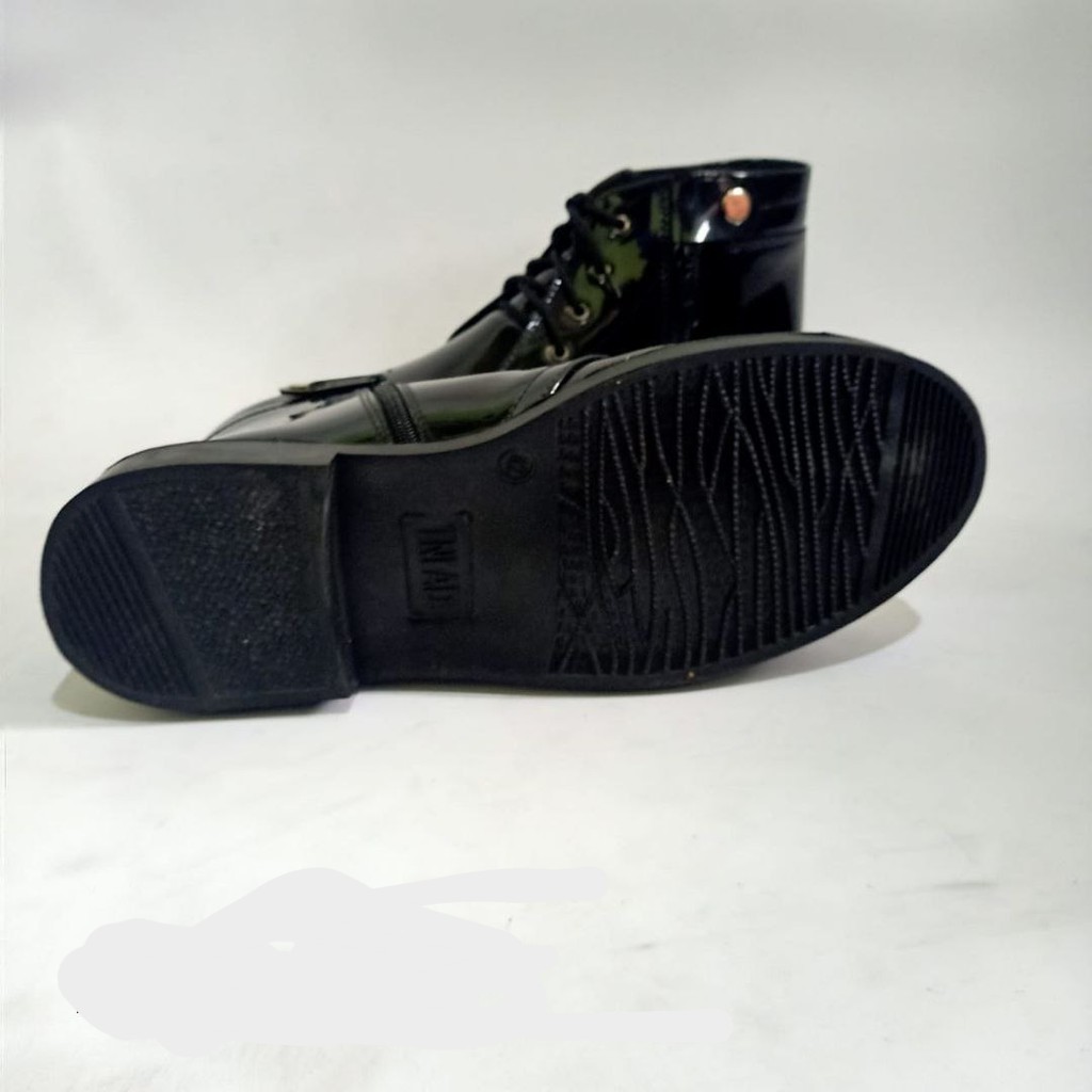 Sepatu Formal Pdh TNI Hitam Mengkilap Dinas PNS /Guru/Security/Satpam Outsole Original Tni AD Anti Slip